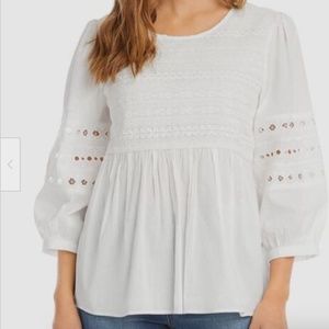 Karen Kane Embroidered Eyelet Top (Small)